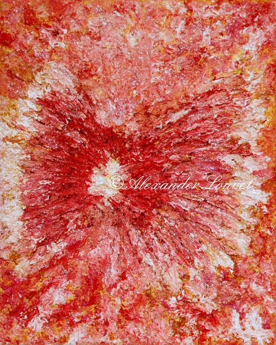 Painting "Flower Fly" 30x24 Acrylic Oil