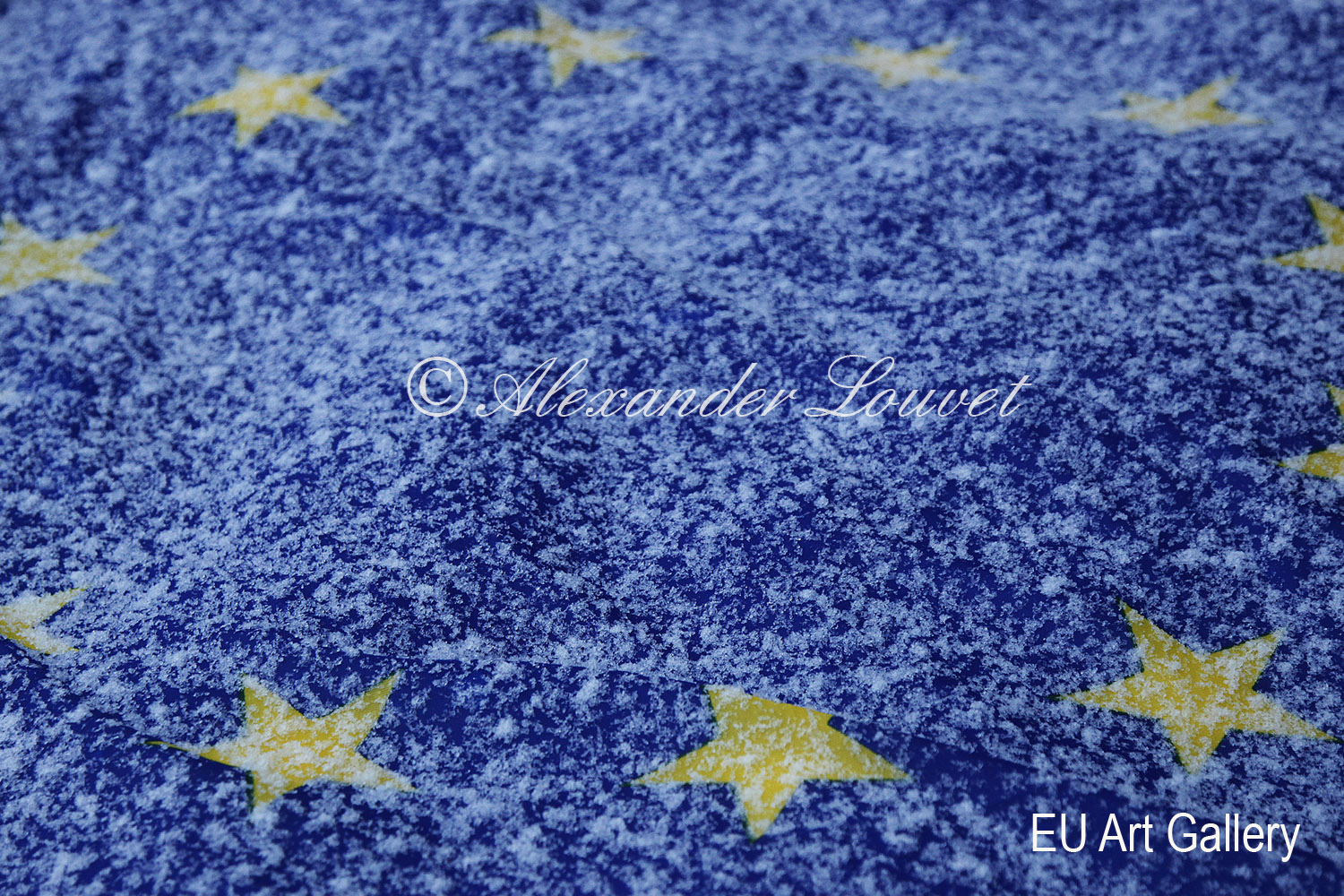 Artphoto - "EU Flag Frozen I" 70x50